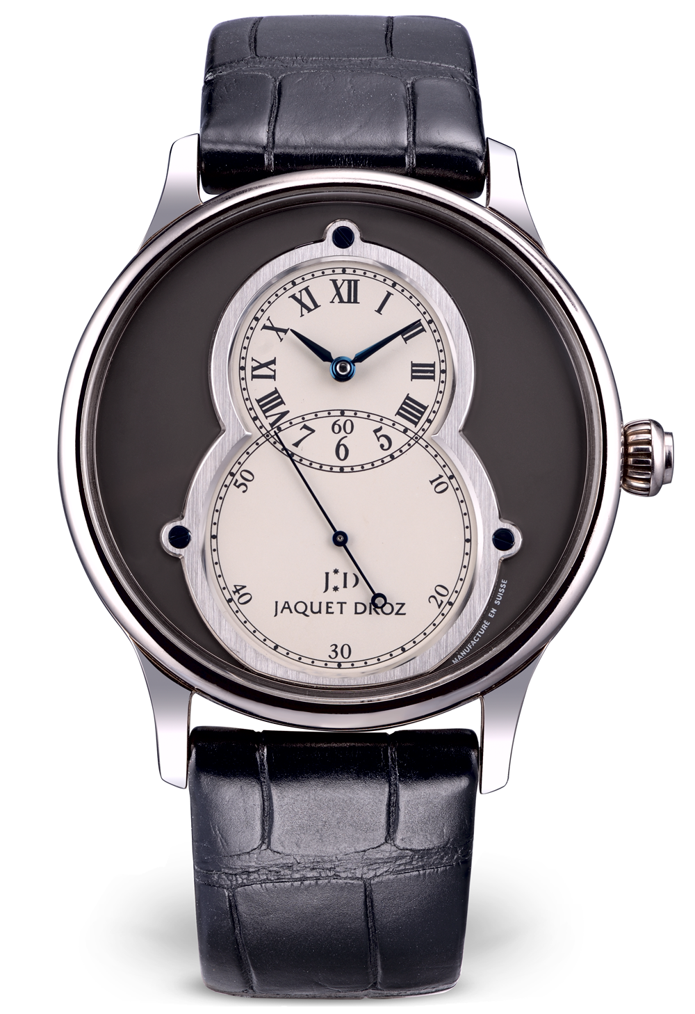 Jaquet Droz Grande Seconde Circled 18K White Gold Mens Watch