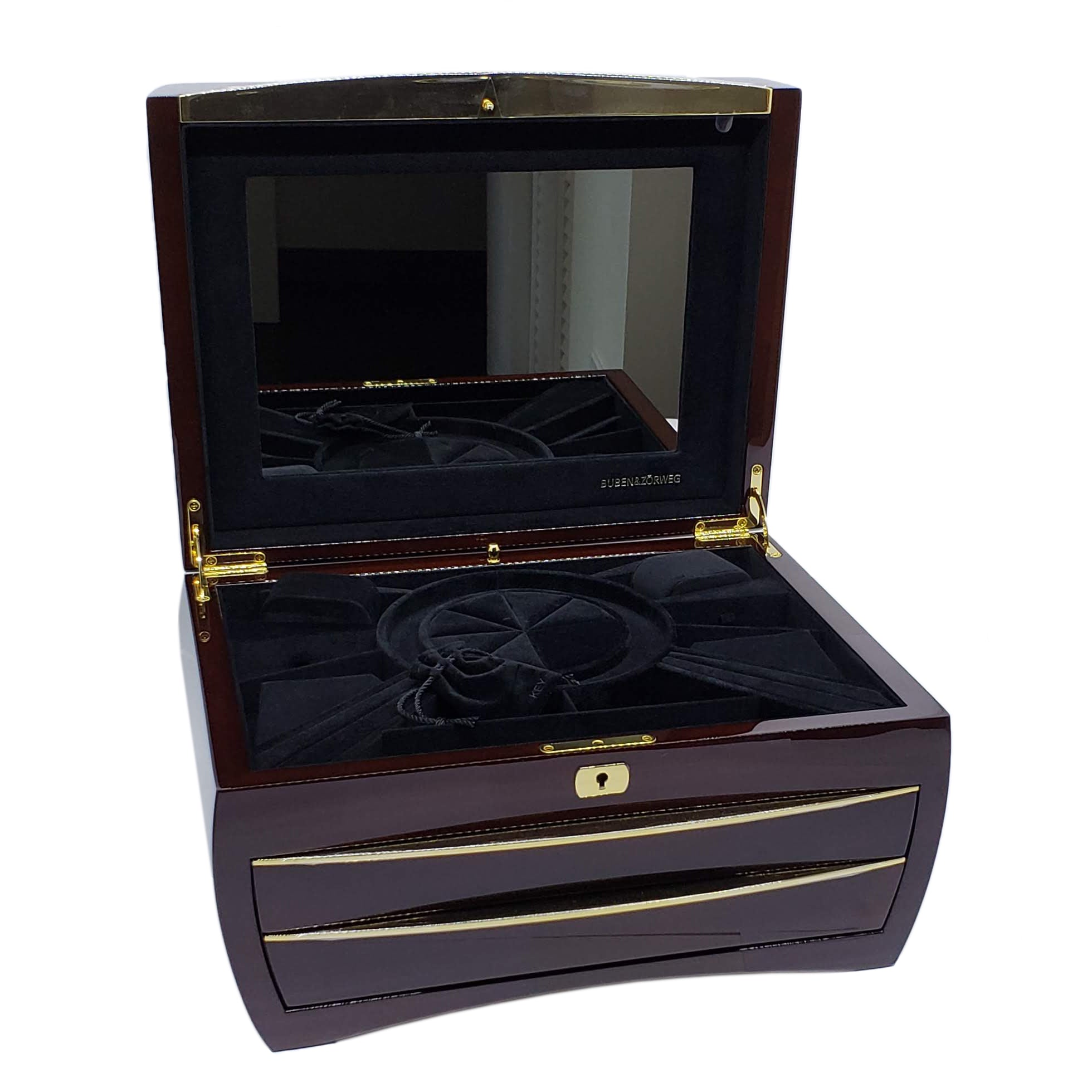 Buben & Zorweg Cosmopolitan Jewelry Collection Case in Cherry