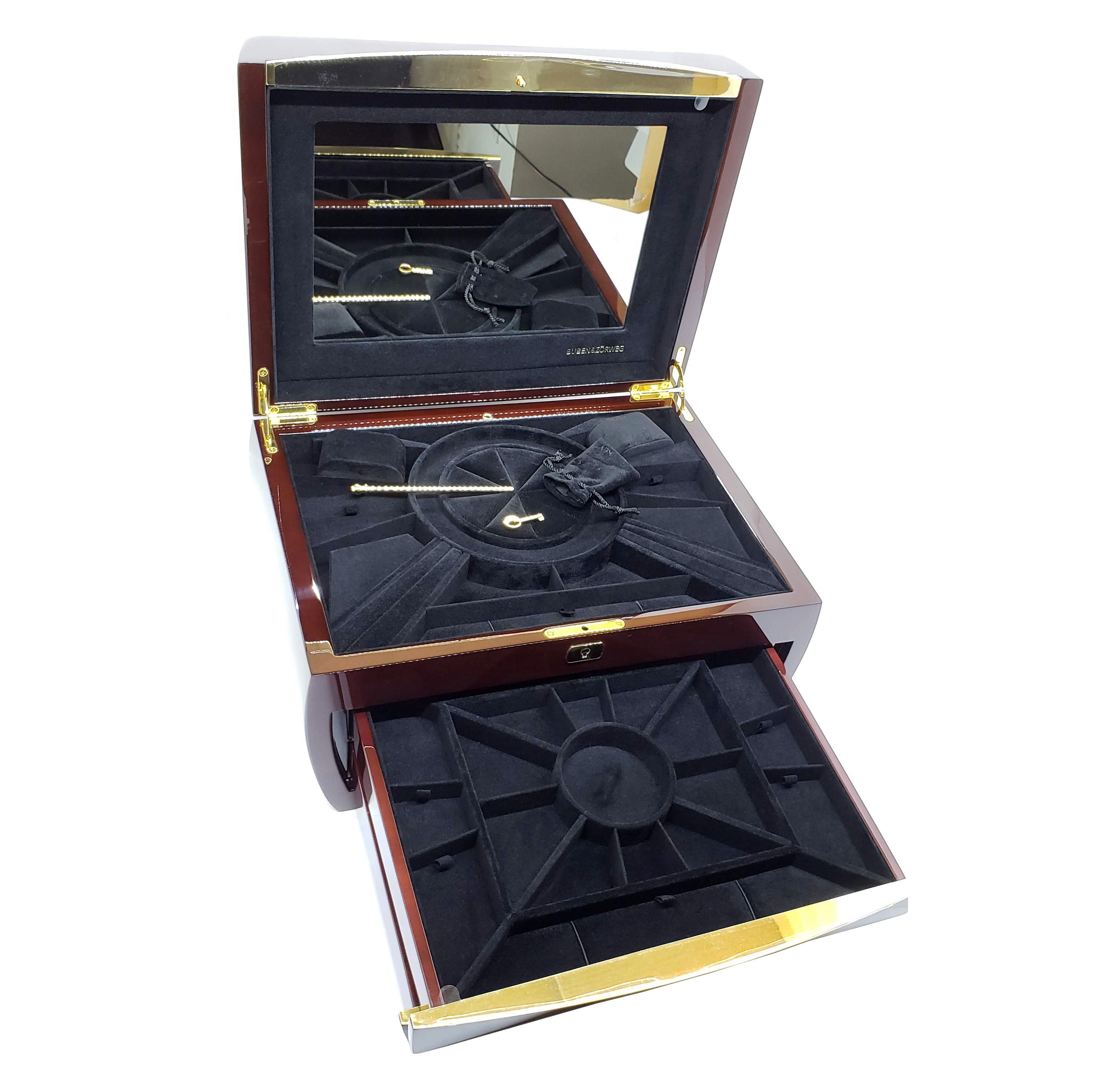 Buben & Zorweg Cosmopolitan Jewelry Collection Case in Cherry