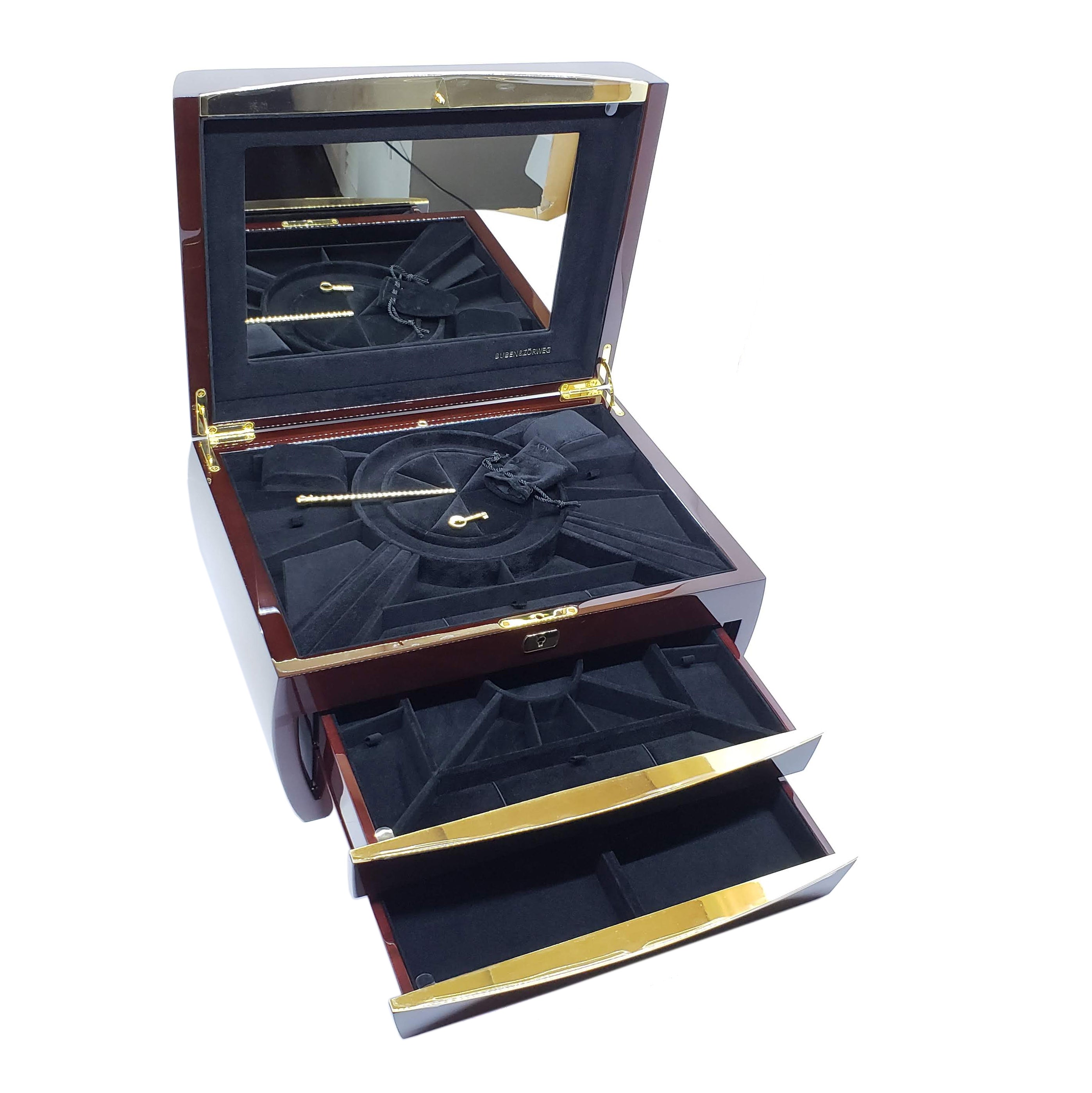 Buben & Zorweg Cosmopolitan Jewelry Collection Case in Cherry