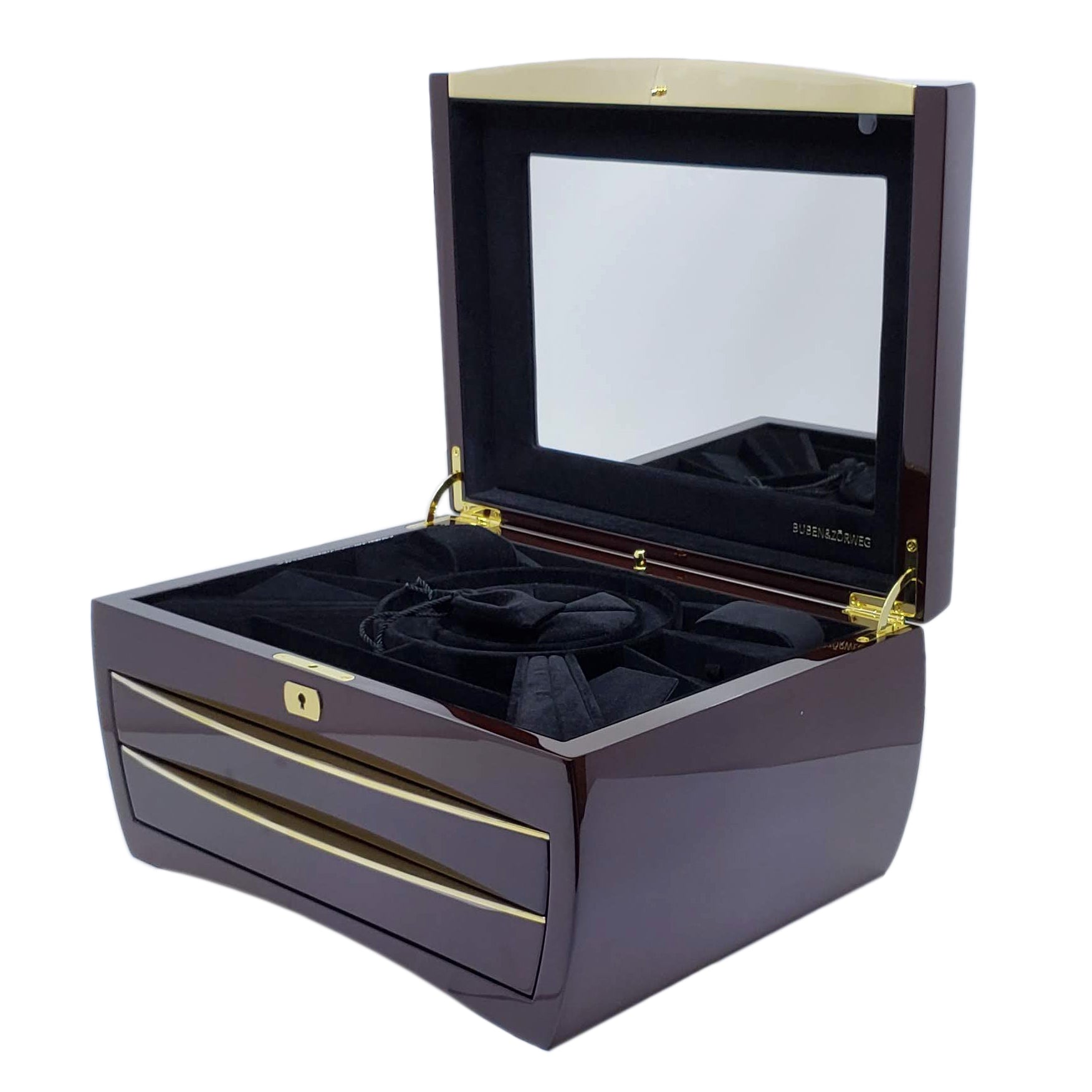 Buben & Zorweg Cosmopolitan Jewelry Collection Case in Cherry