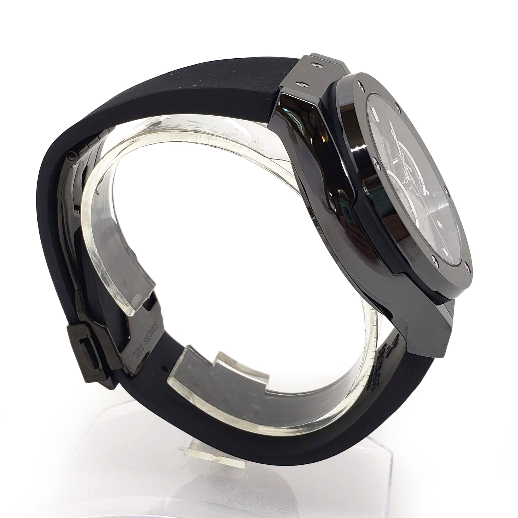 Hublot Classic Fusion Aero Chronograph Black Magic Ceramic Rubber Men's Watch - Premium Luxury Product