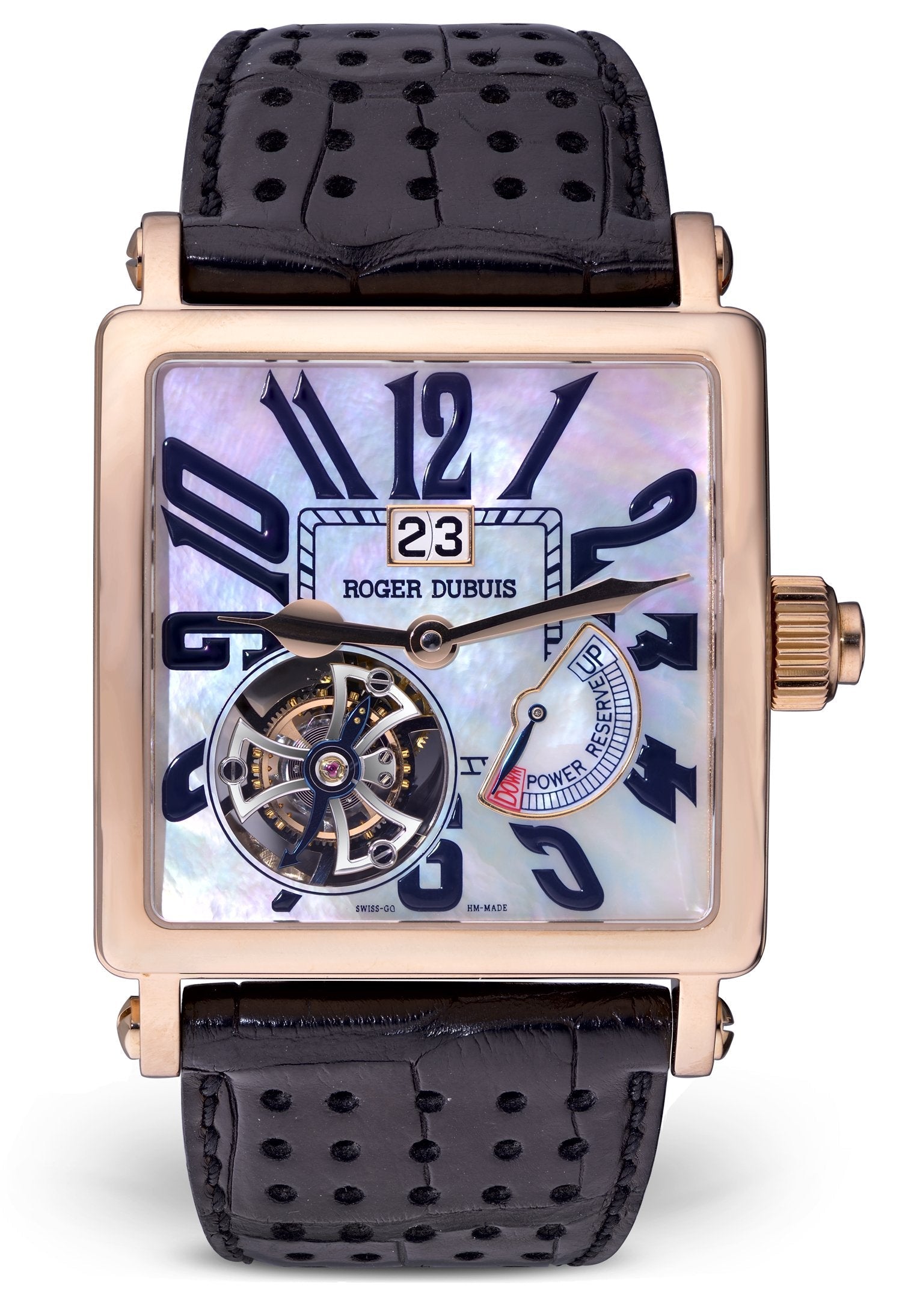 Roger Dubuis Golden Square Tourbillon 18K Rose Gold Mens Watch
