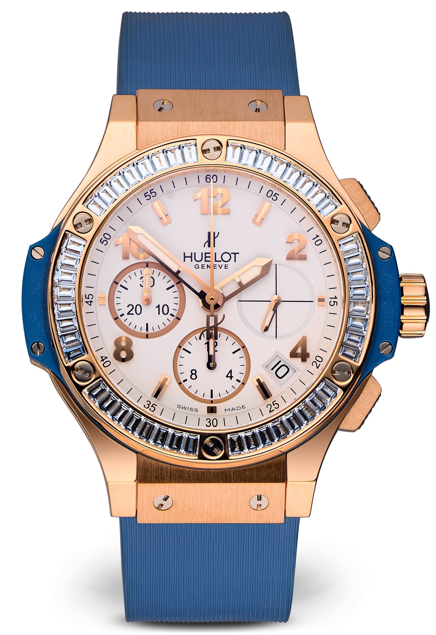 Hublot Big Bang Tutti Frutti 18K Rose Gold & Blue Topaz Ladies Watch - Premium Luxury Product