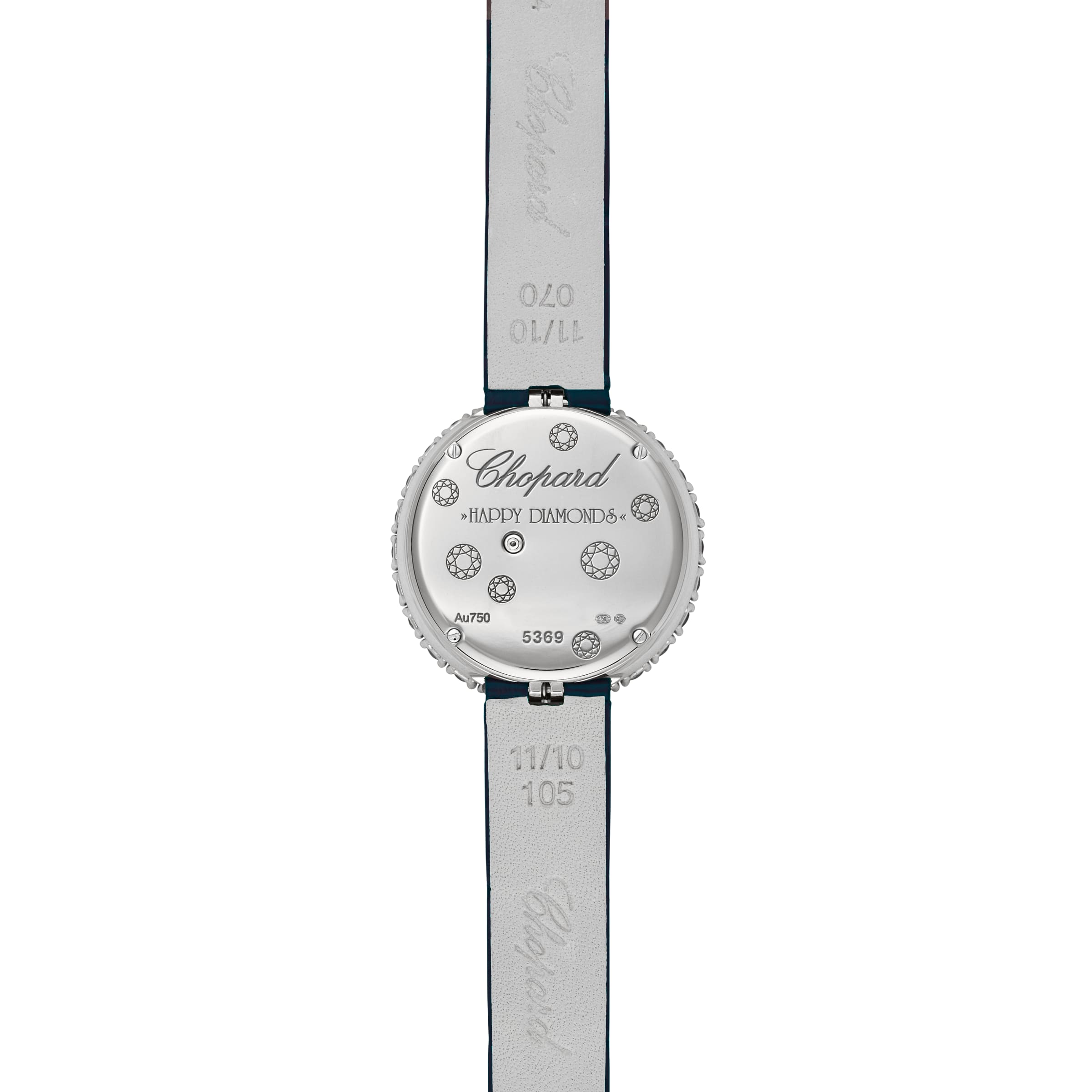 HAPPY DIAMONDS JOAILLERIE 29 MM, QUARTZ, ETHICAL WHITE GOLD, DIAMONDS 205369-1001
