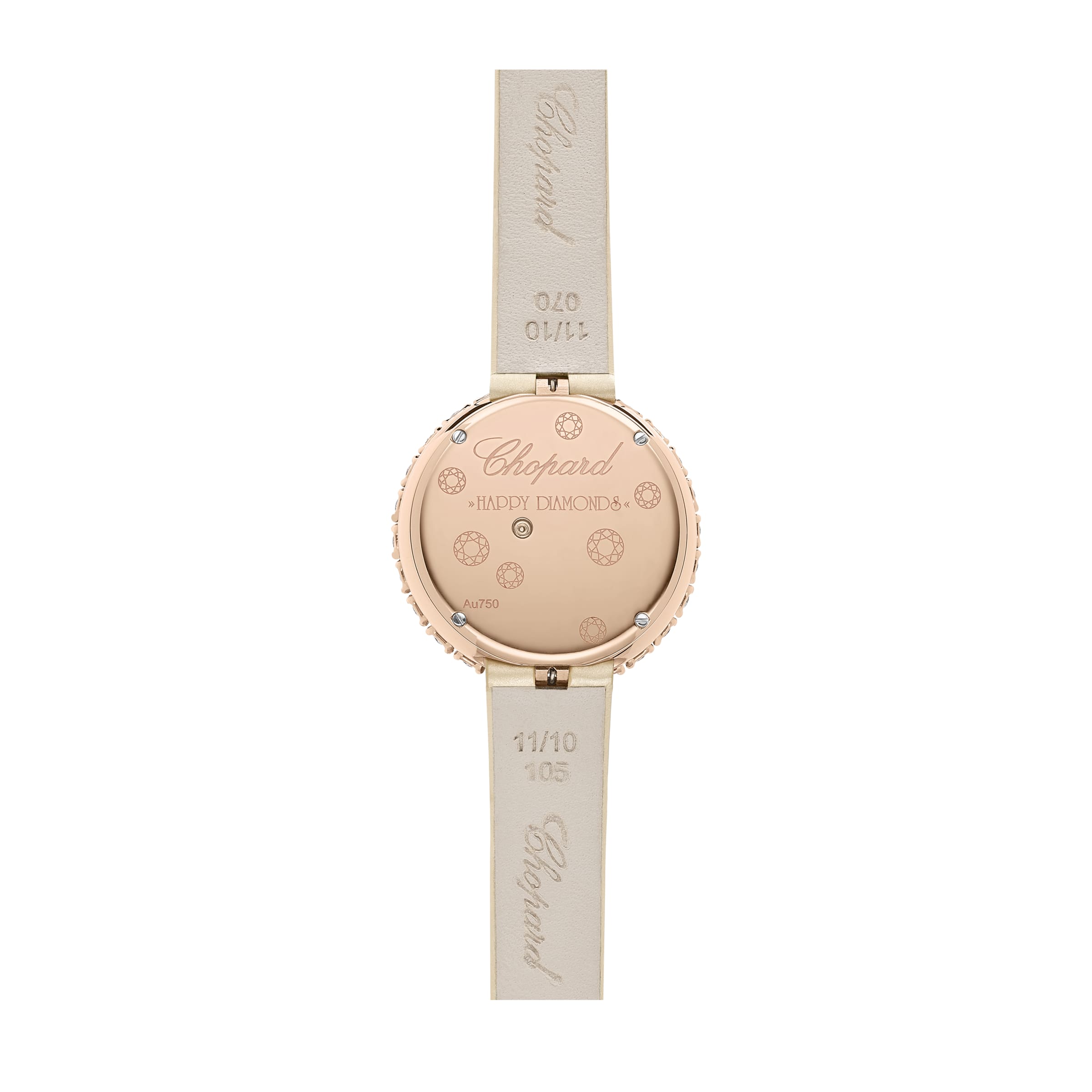 HAPPY DIAMONDS JOAILLERIE 29 MM, QUARTZ, ETHICAL ROSE GOLD, DIAMONDS 205369-5002