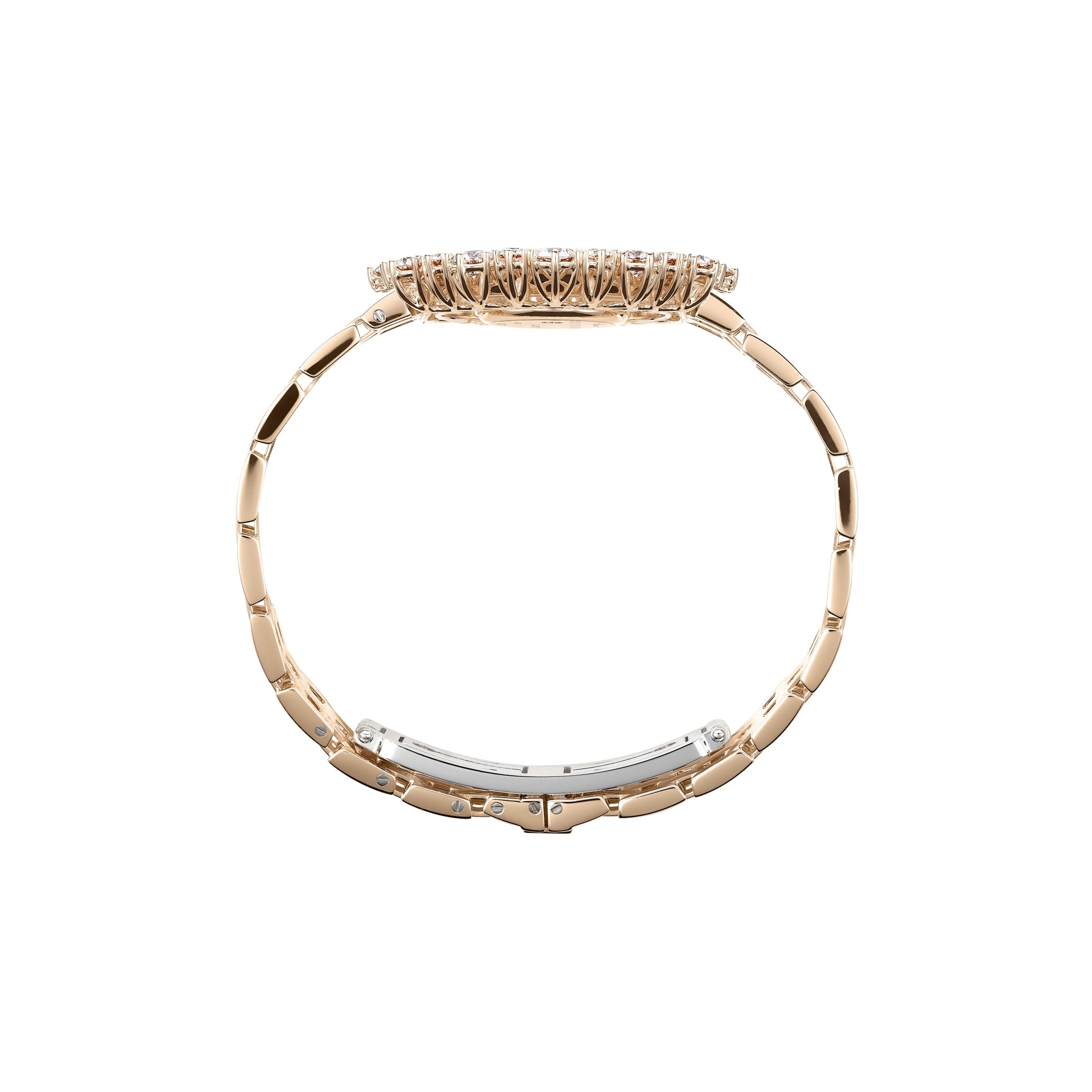 HAPPY DIAMONDS JOAILLERIE 36 MM, QUARTZ, ETHICAL ROSE GOLD, DIAMONDS 209437-5601