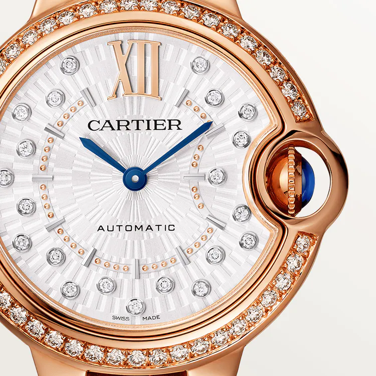 Cartier Ballon Bleu 18K Rose Gold & Diamonds Lady's Watch - Premium Luxury Product