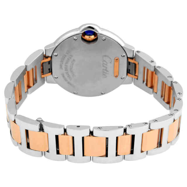 Cartier Ballon Bleu 33 mm Stainless steel & Rose Gold & Diamonds Lady's Watch - Premium Luxury Product