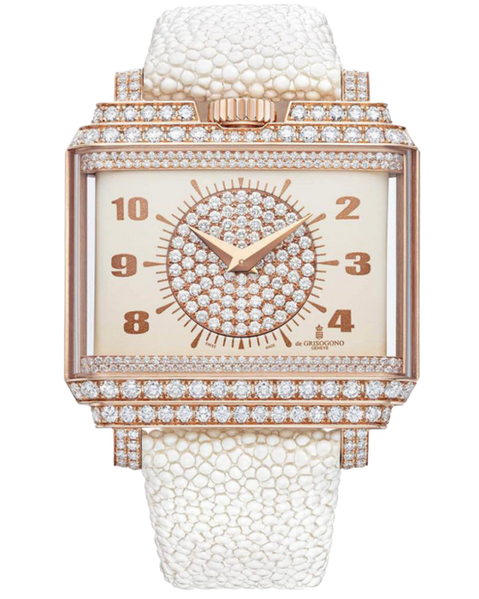 De Grisogono New Retro 18K Rose Gold & Diamonds Ladies Watch - Premium Luxury Product