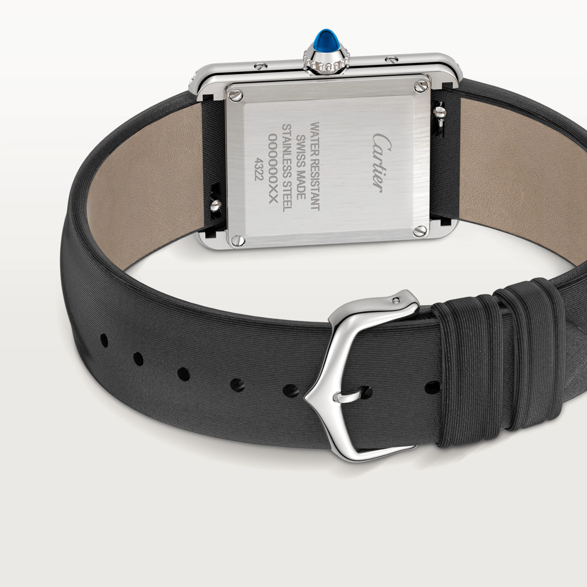 Cartier Tank Stainless steel & Diamond Lady's Watch - Premium Luxury Product