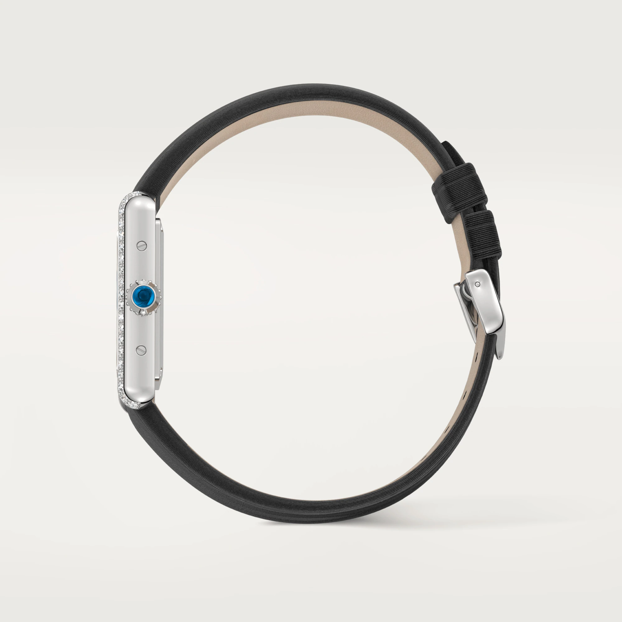 Cartier Tank Stainless steel & Diamond Lady's Watch - Premium Luxury Product