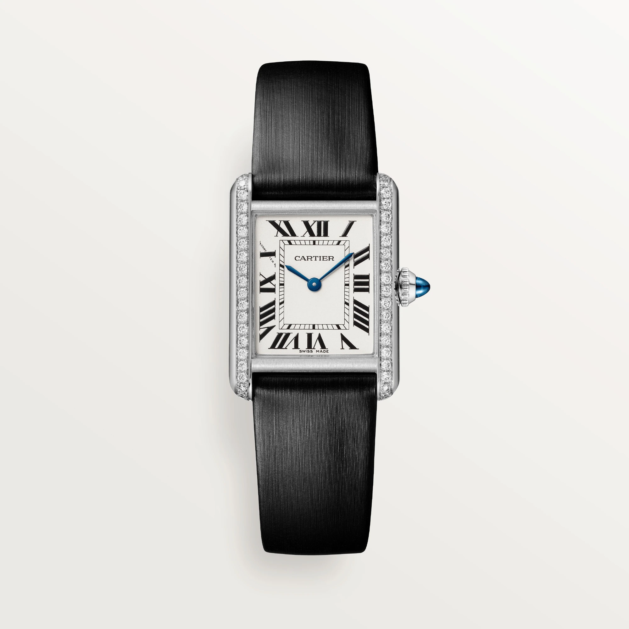 Cartier Tank Stainless steel & Diamond Lady's Watch - Premium Luxury Product