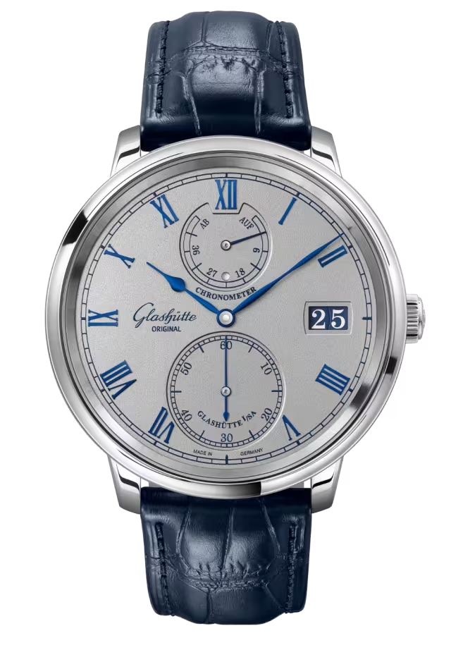 Glashutte Original Senator Chronometer 18K White Gold Men's Watch - Premium Luxury Product