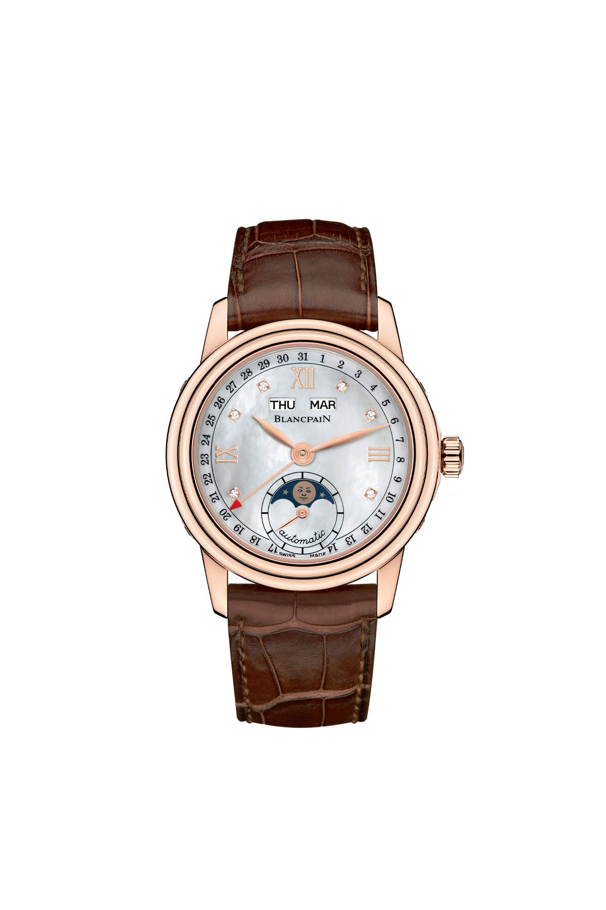 Blancpain Quantième Complet 18K Red Gold Watch - Premium Luxury Product