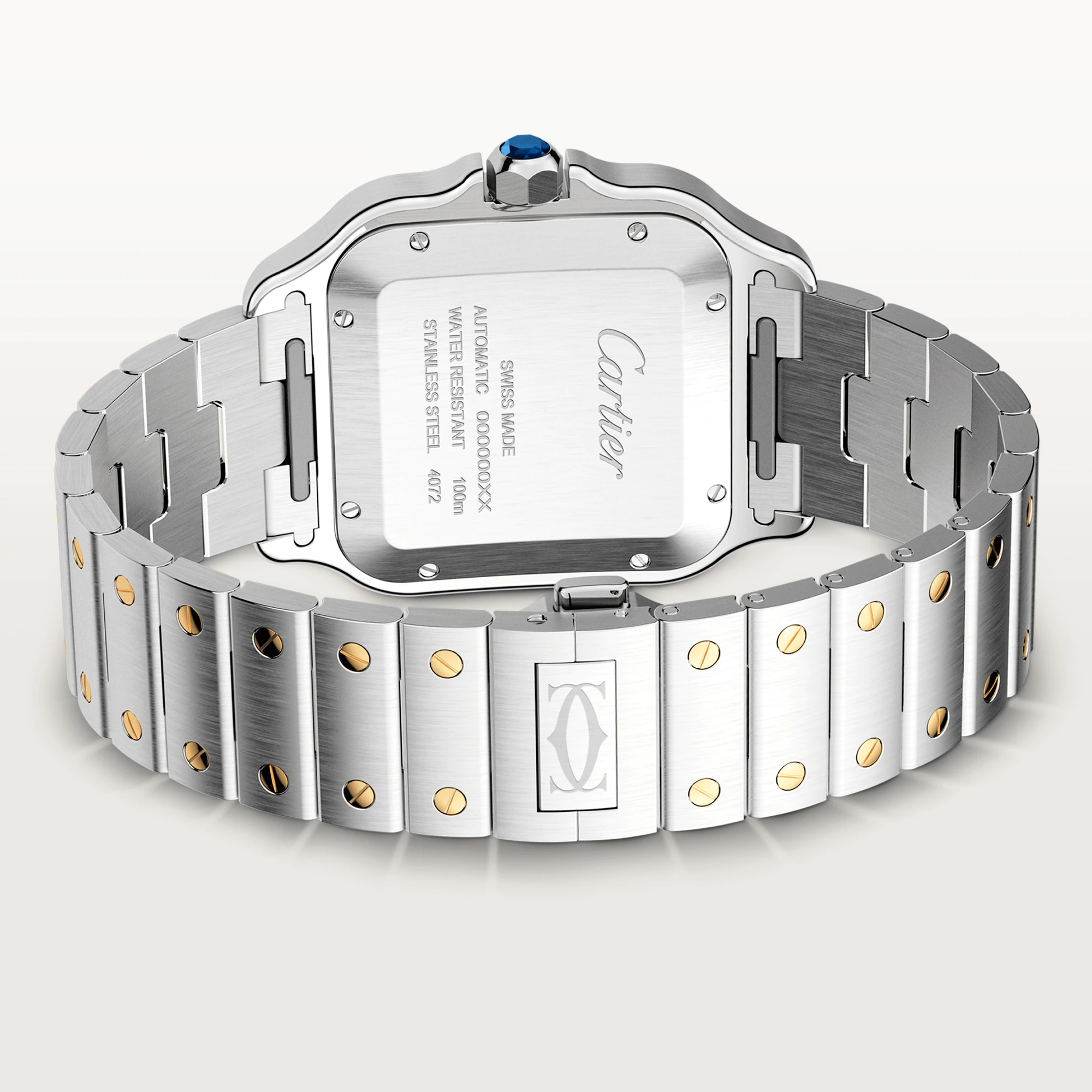 Cartier Santos Stainless Steel & 18K Yellow Gold Men's Watch - Premium Luxury Product