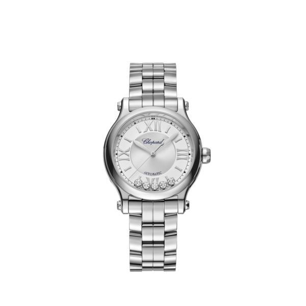 Chopard Happy Sport Stainlees steel & Diamonds Ladies Watch - Premium Luxury Product