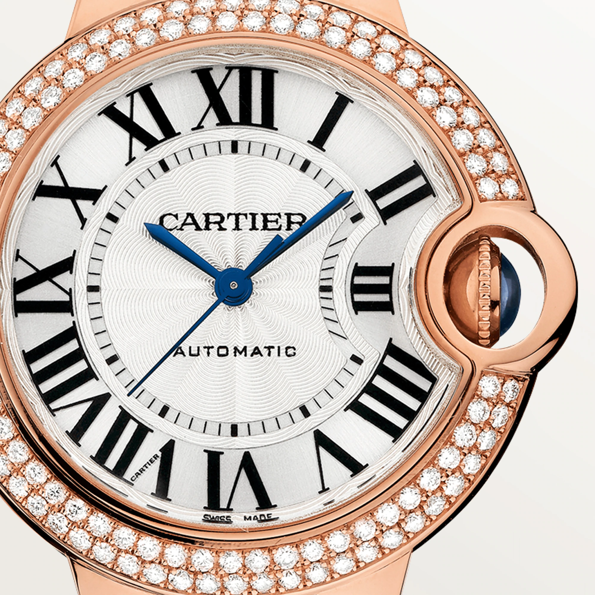 Cartier Ballon Bleu 33mm Rose Gold & Diamond Lady's Watch - Premium Luxury Product