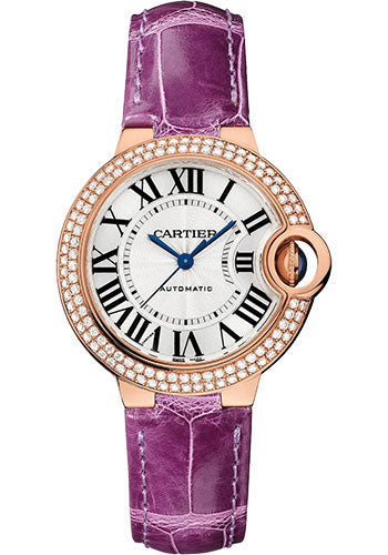 Cartier Ballon Bleu 33mm Rose Gold & Diamond Lady's Watch - Premium Luxury Product
