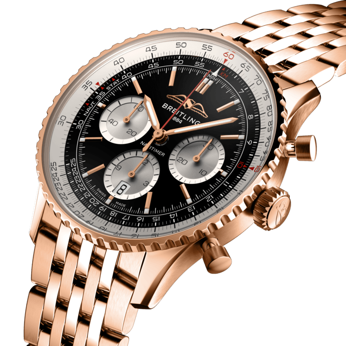 Breitling Navitimer B01 Chronograph 43 18K Red Gold Men's Watch - Premium Luxury Product