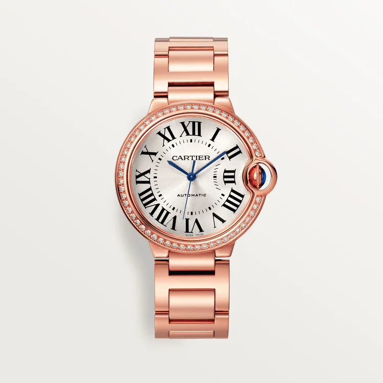 Cartier Ballon Bleu 18K Rose Gold & Diamonds Lady's Watch - Premium Luxury Product