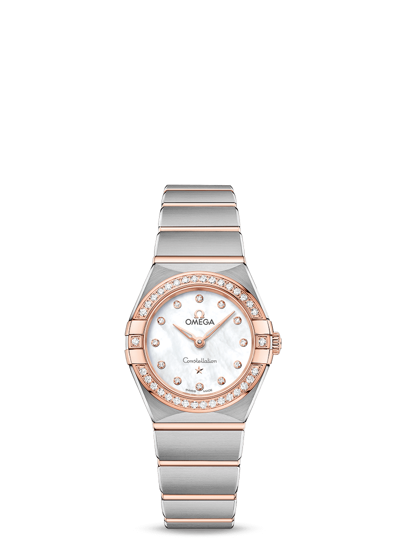 Omega Constellation Quartz Stainless steel & 18K Sedna™ Gold & Diamonds Lady’s Watch - Premium Luxury Product