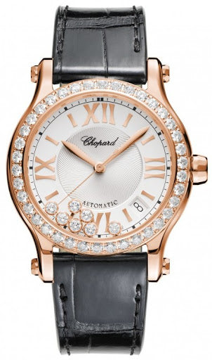 Chopard Happy Sport 18K Rose Gold &amp; Diamonds Ladies Watch - Premium Luxury Product
