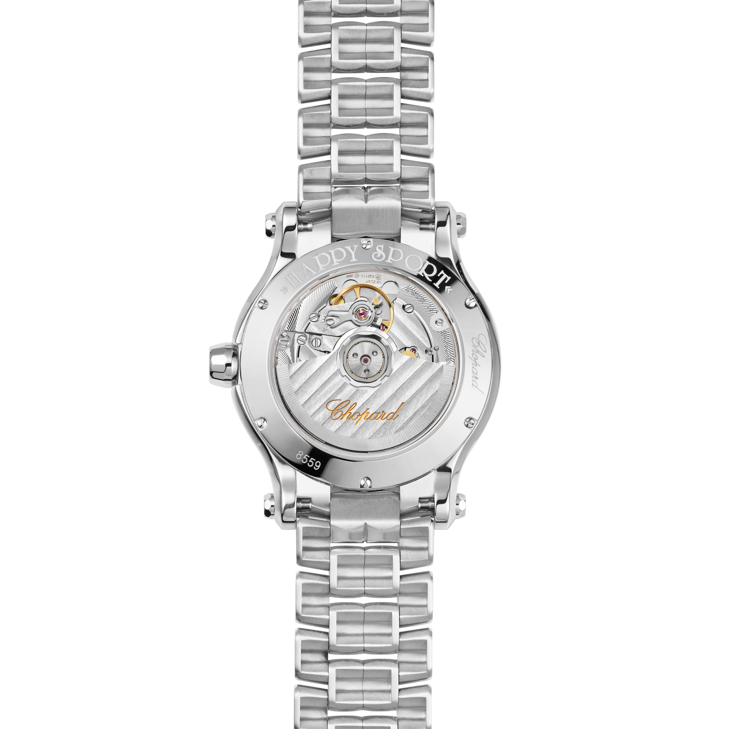 HAPPY SPORT 36 MM, AUTOMATIC, LUCENT STEEL™, DIAMONDS 278559-3004