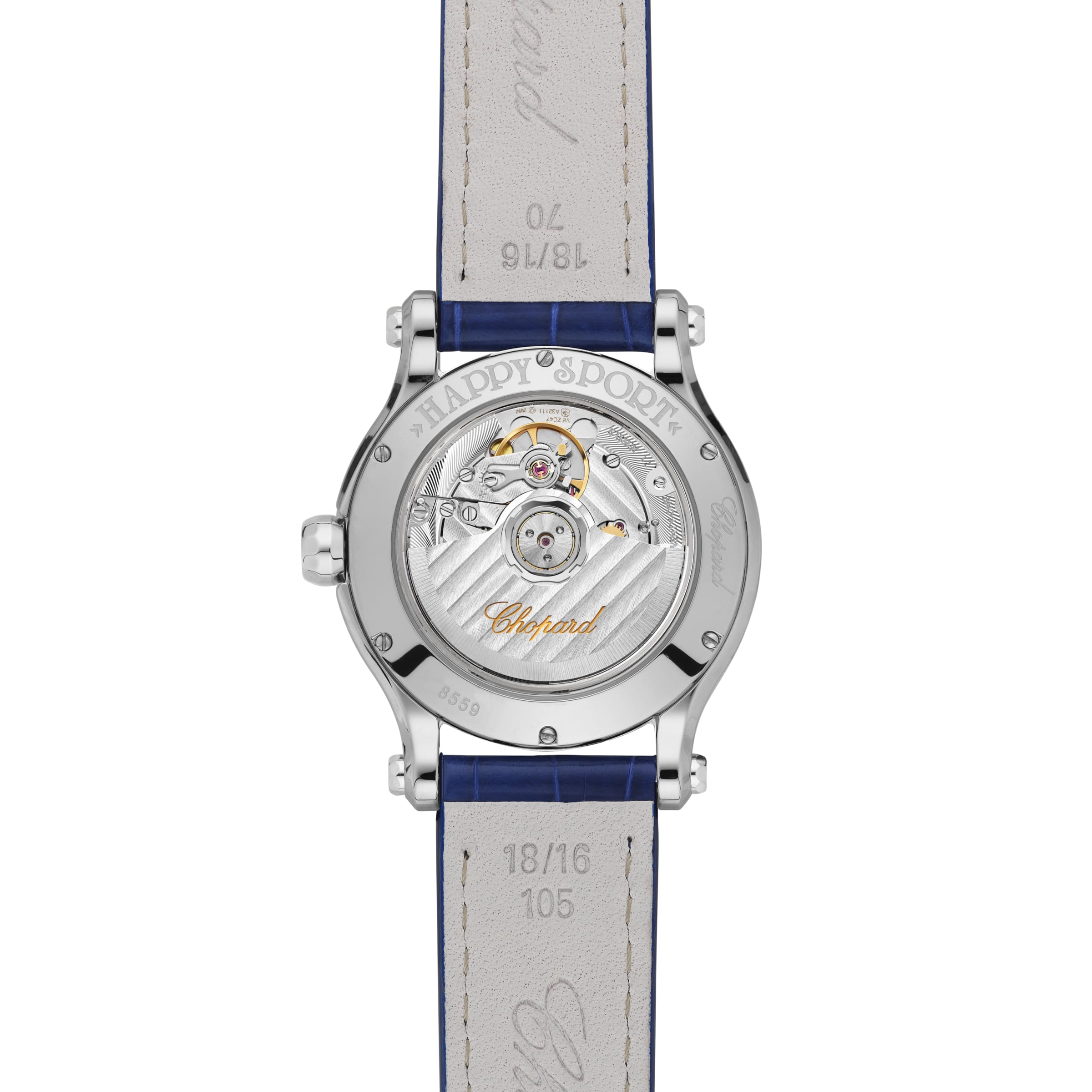 HAPPY SPORT SUN, MOON AND STARS 36 MM, AUTOMATIC, LUCENT STEEL™, DIAMONDS 278559-3011