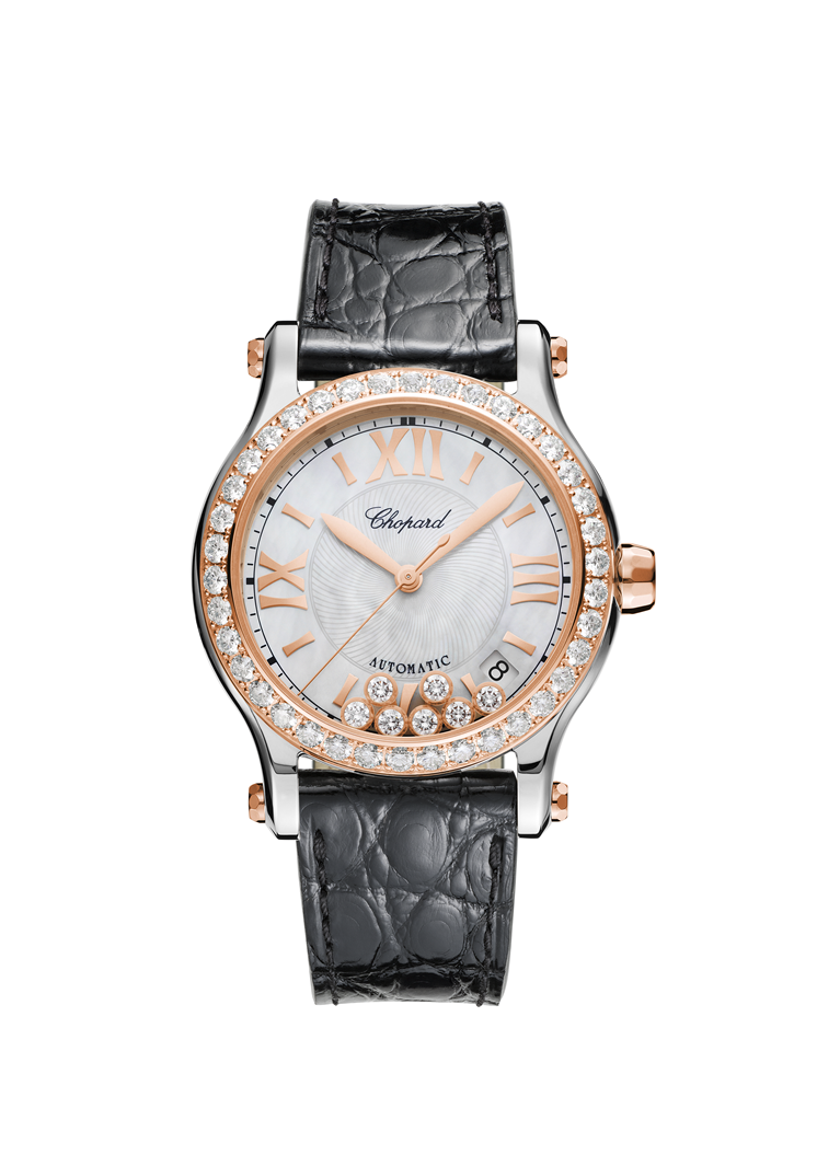 Chopard Happy Sport 18K Rose Gold, Stainless Steel &amp; Diamonds Ladies Watch - Premium Luxury Product