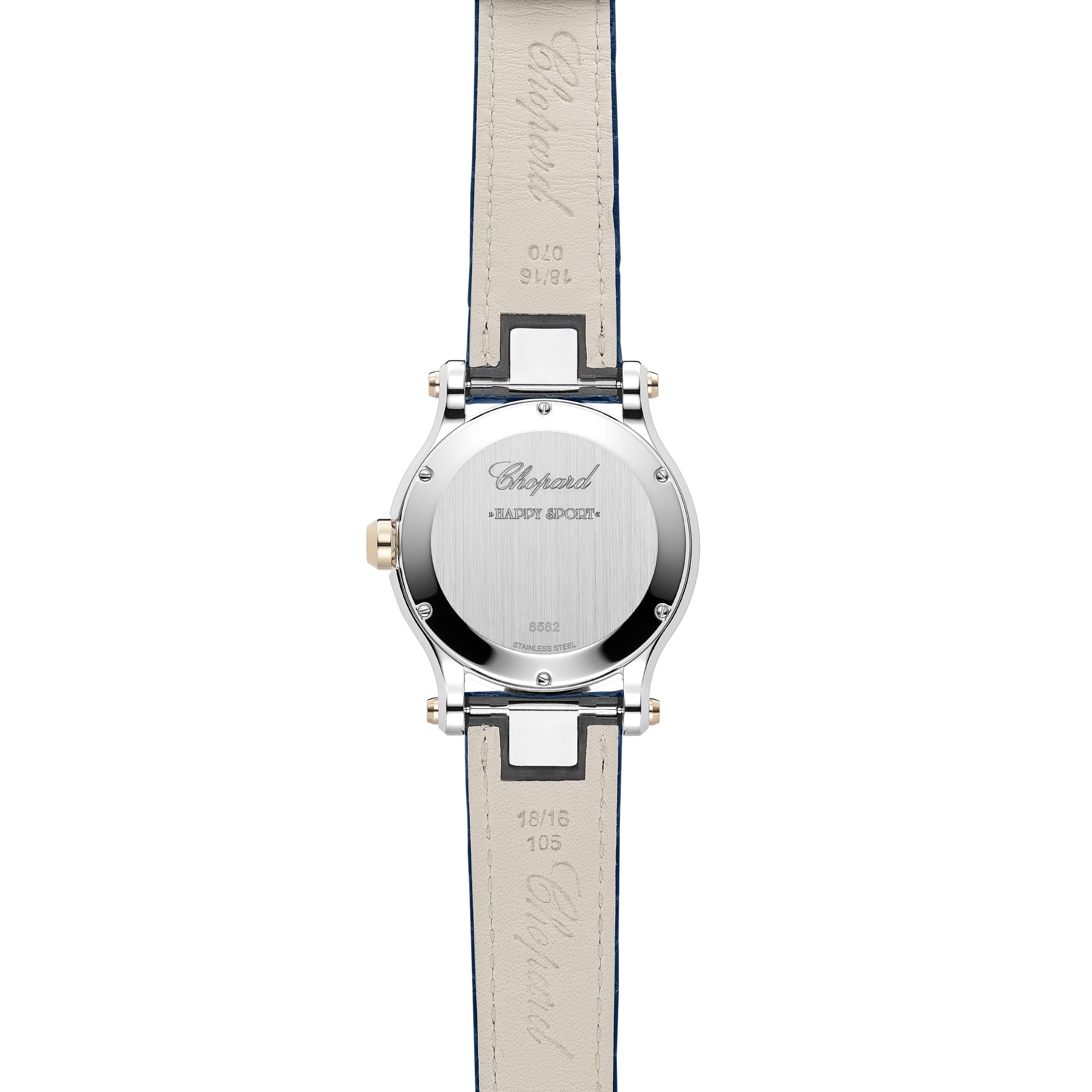 HAPPY SPORT 36 MM, QUARTZ, ETHICAL ROSE GOLD, LUCENT STEEL™, DIAMONDS 278582-6012