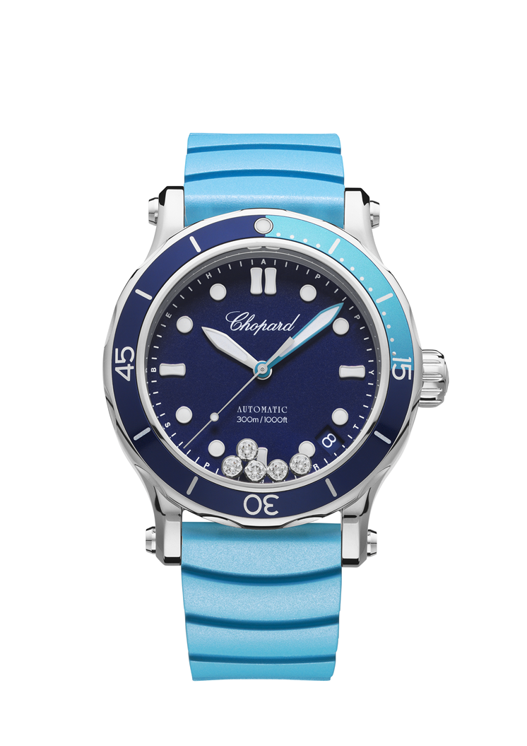 Chopard Happy Ocean Stainless Steel & Diamonds Ladies Watch - Premium Luxury Product