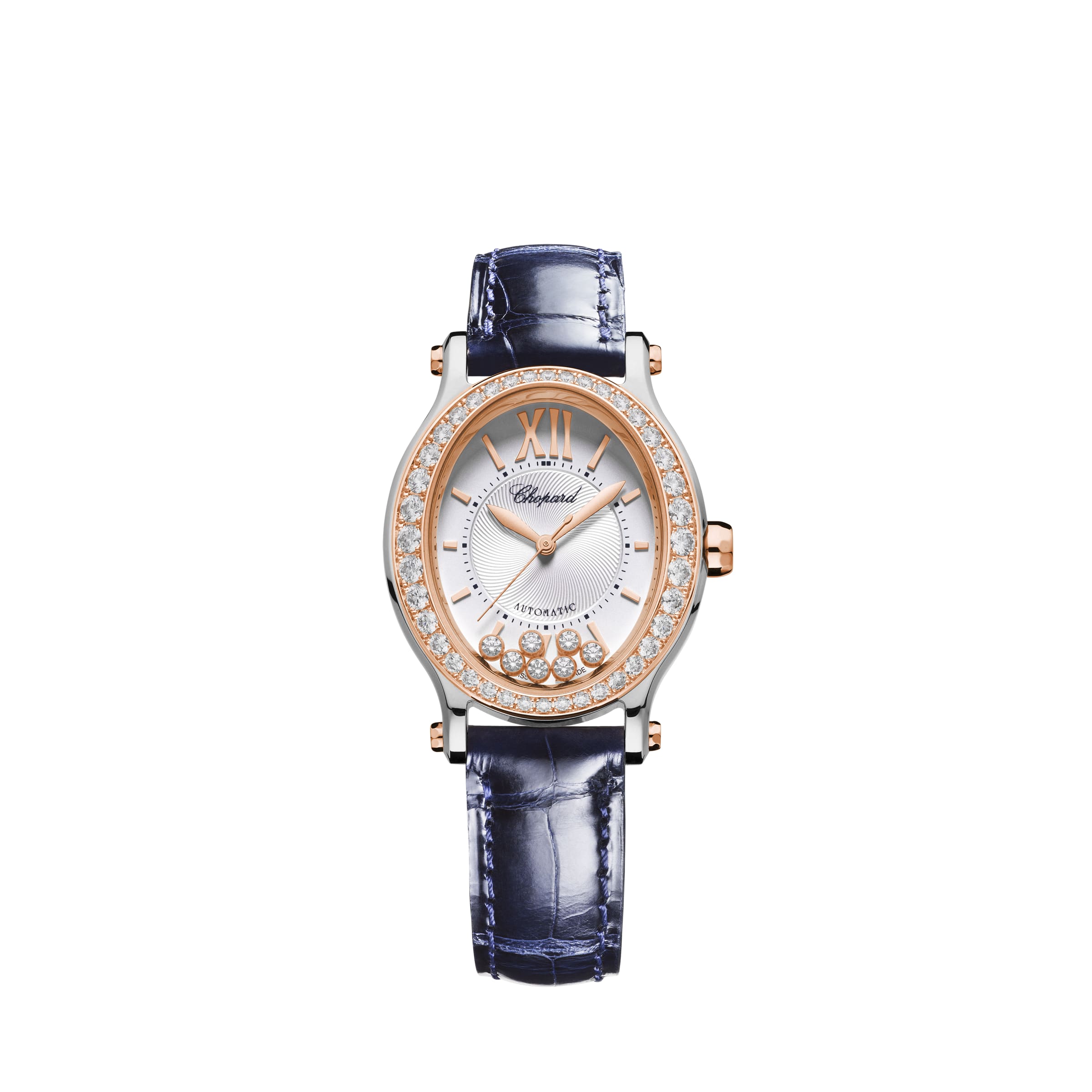 HAPPY SPORT 29 X 31 MM, AUTOMATIC, ETHICAL ROSE GOLD, LUCENT STEEL™, DIAMONDS 278602-6003