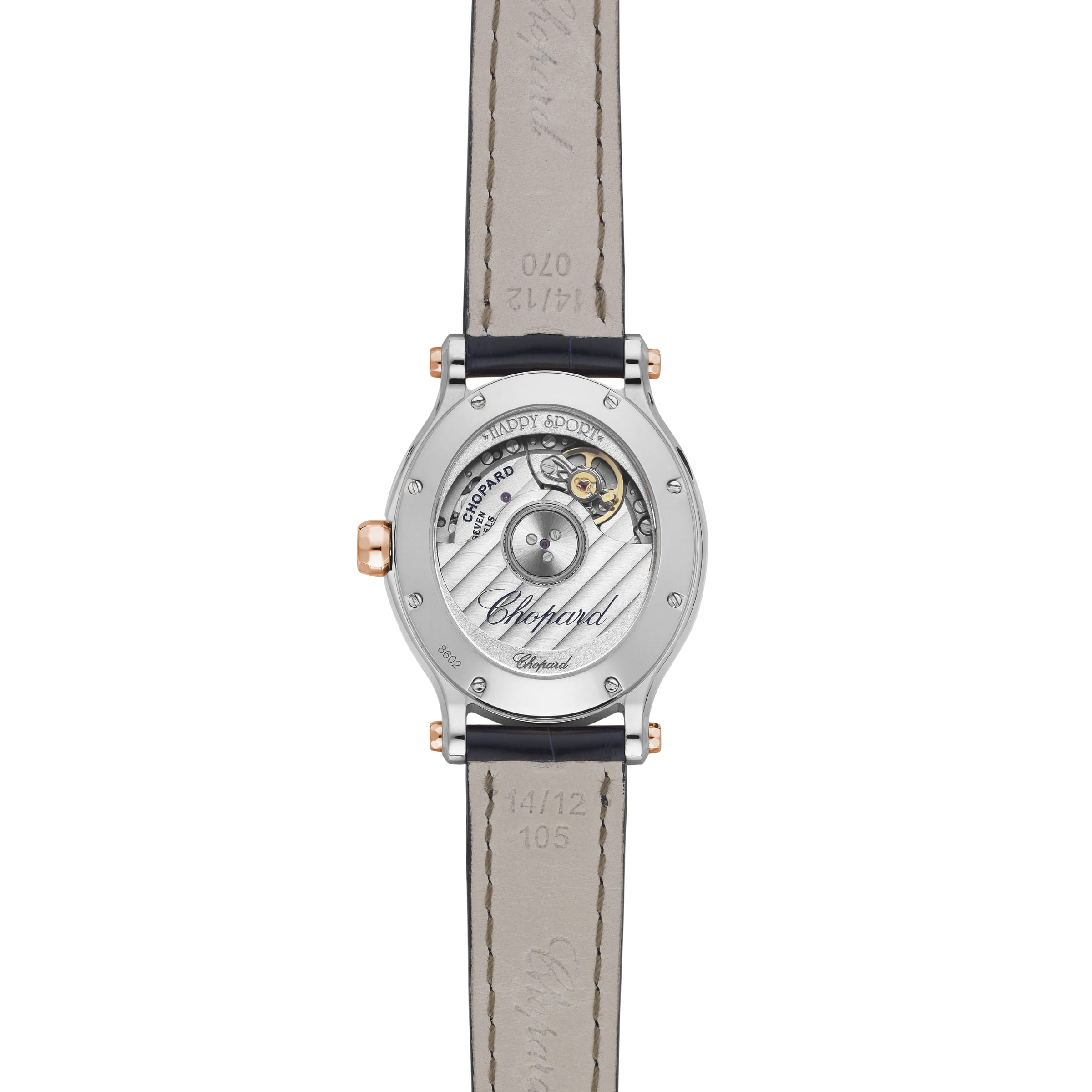 HAPPY SPORT 29 X 31 MM, AUTOMATIC, ETHICAL ROSE GOLD, LUCENT STEEL™, DIAMONDS 278602-6003