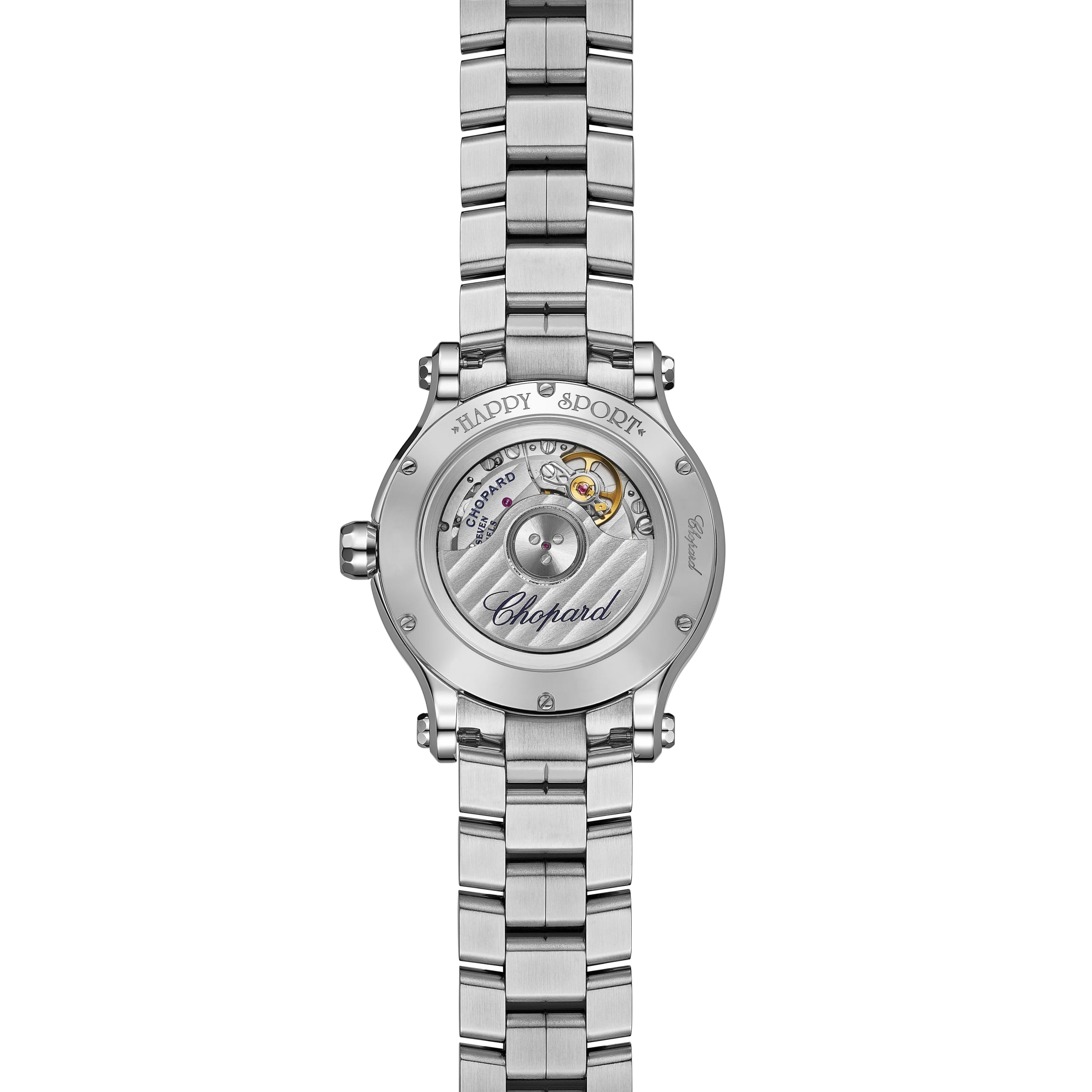 HAPPY SPORT 33 MM, AUTOMATIC, LUCENT STEEL™, DIAMONDS 278608-3004