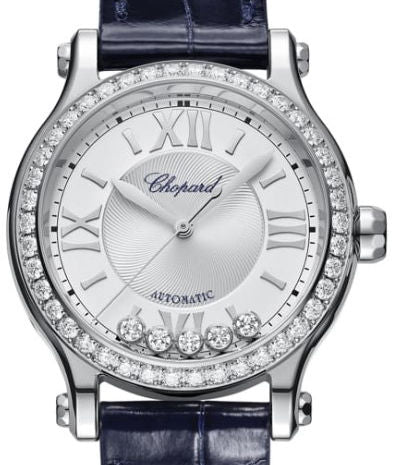 Chopard Happy Sport Stainlees steel & Diamonds Ladies Watch - Premium Luxury Product