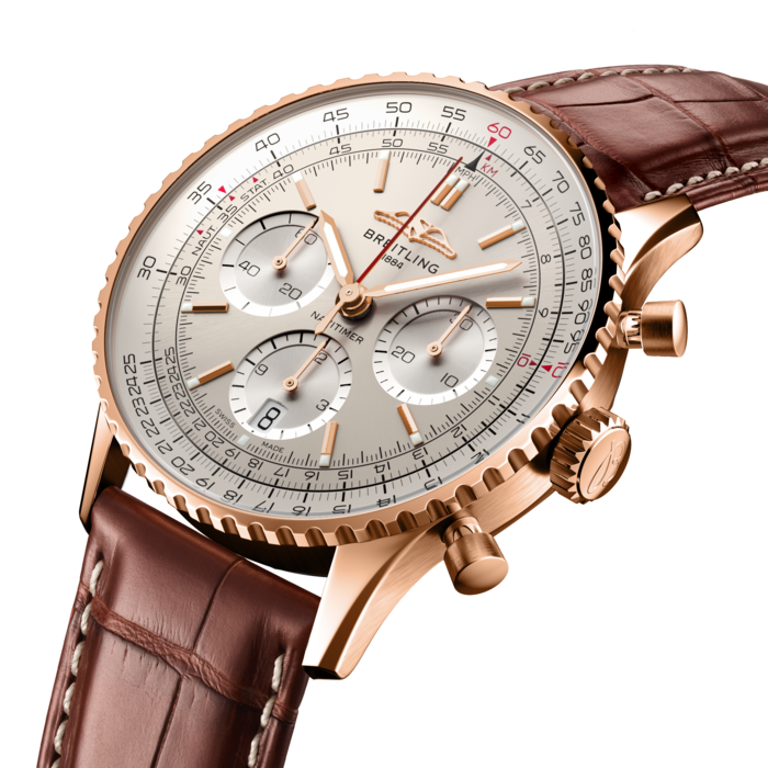 Breitling Navitimer B01 Chronograph 41 18K Red Gold Men's Watch - Premium Luxury Product