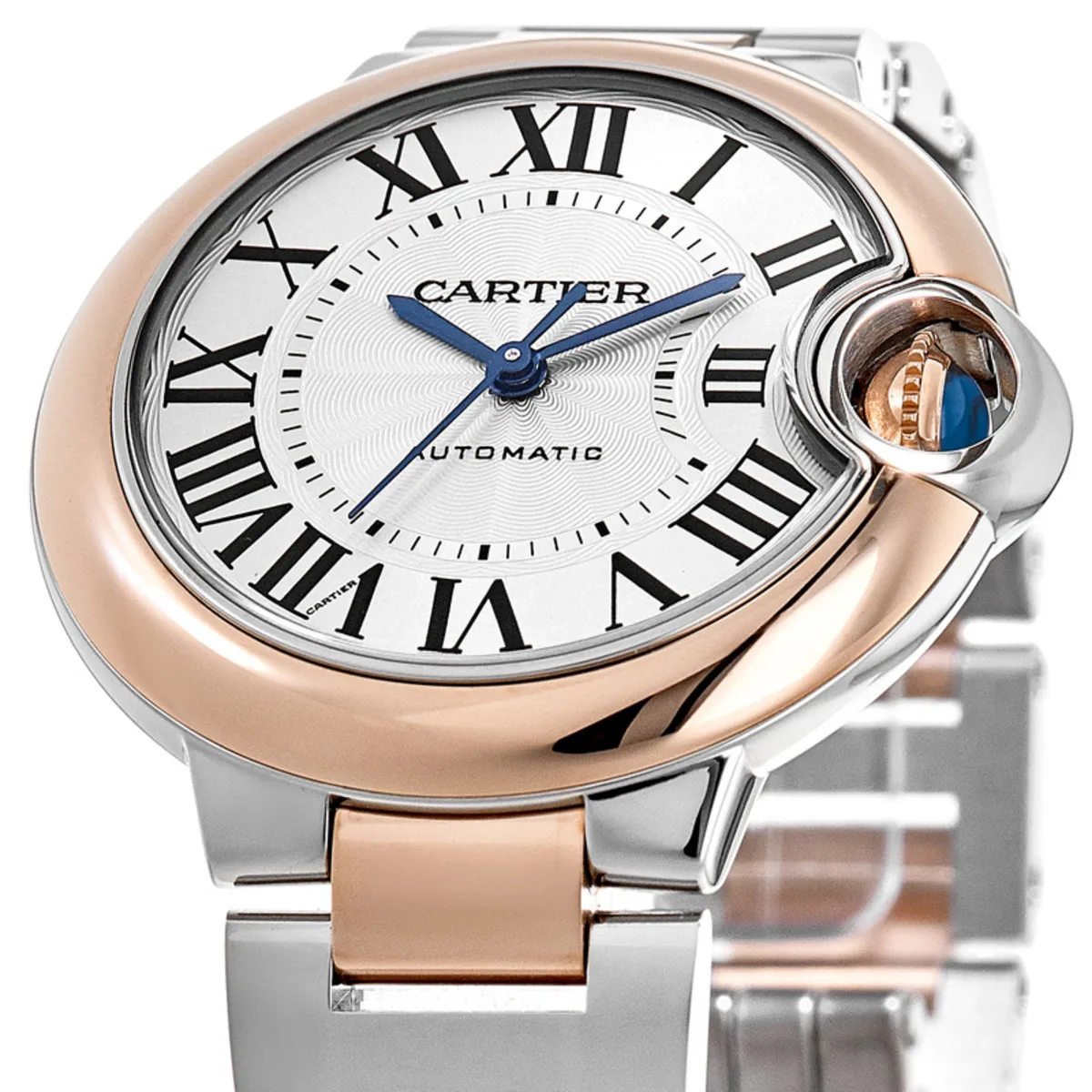 Cartier Ballon Bleu 42 mm Stainless steel & Rose Gold Men's Watch - Premium Luxury Product