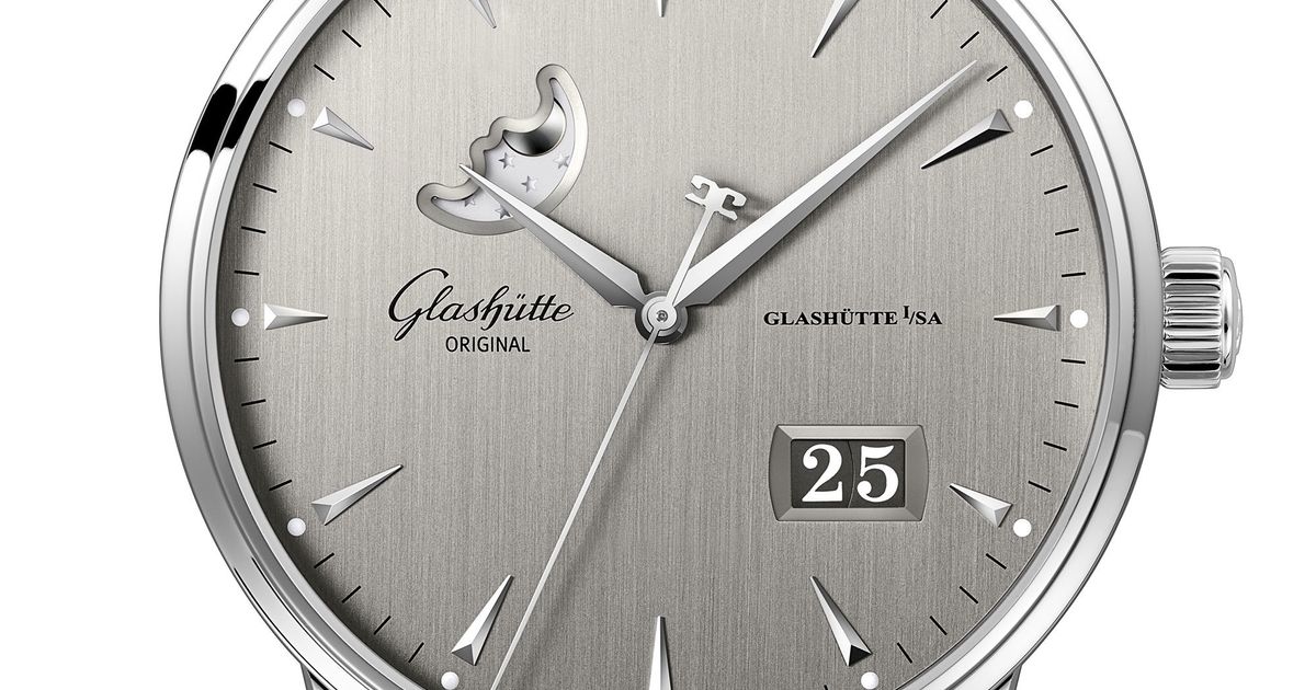 Glashutte Original Senator Excellence Panorama Date Moon Phase Stainless steel Men's Watch - Premium Luxury Product