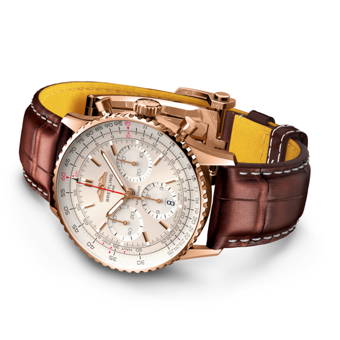 Breitling Navitimer B01 Chronograph 41 18K Red Gold Men's Watch - Premium Luxury Product