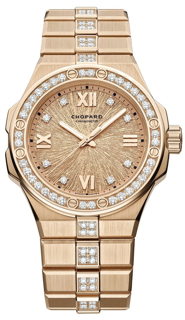Chopard Alpine Eagle 18kt Rose Gold Diamond Lady's Watch - Premium Luxury Product