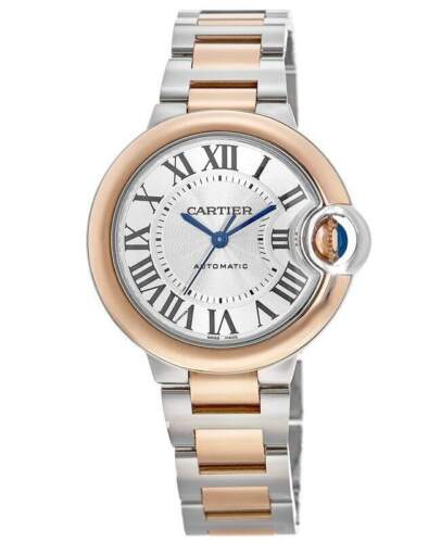 Cartier Ballon Bleu 36mm Stainless steel & Rose Gold  Unisex Watch - Premium Luxury Product