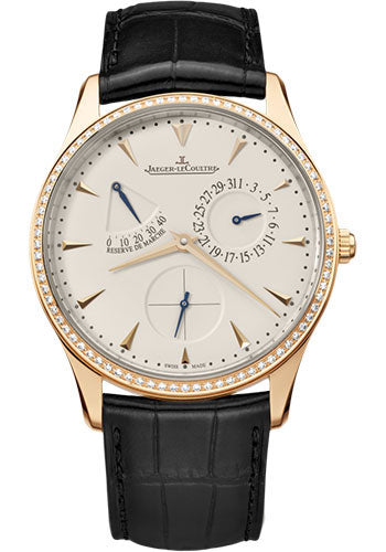 Jaeger-Lecoultre Master Ultra Thin Power Reserve 18K Rose Gold & Diamonds Men's Watch - Premium Luxury Product