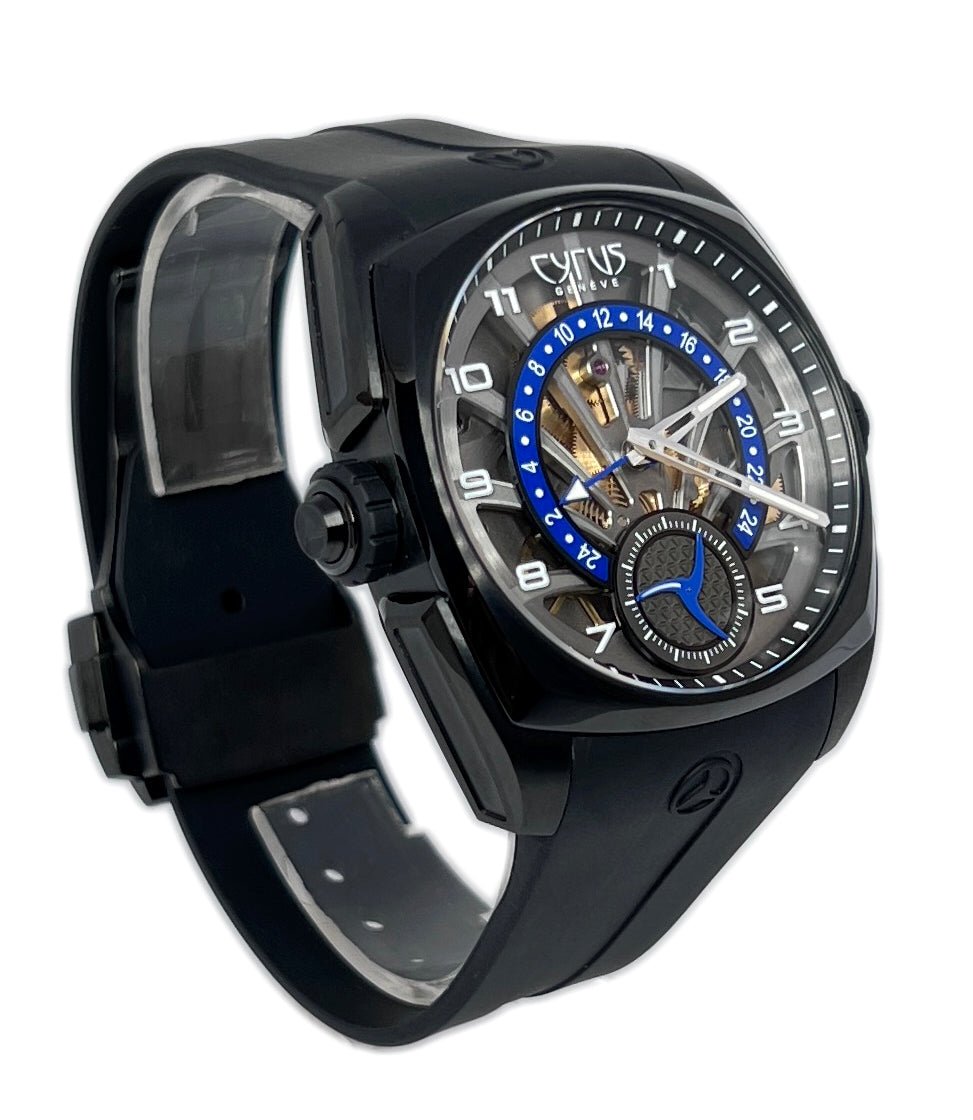 Cyrus Klepcys GMT Retrograde Black DLC Titanium Men's Watch - Premium Luxury Product