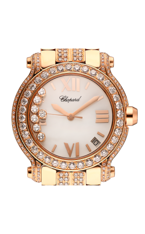 Chopard Happy Sport 18K Rose Gold & Diamonds Lady's Watch - Premium Luxury Product