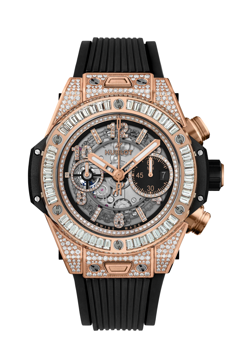 Hublot Big Bang Unico 18K King Gold & Diamonds Jewellery Men`s Watch - Premium Luxury Product