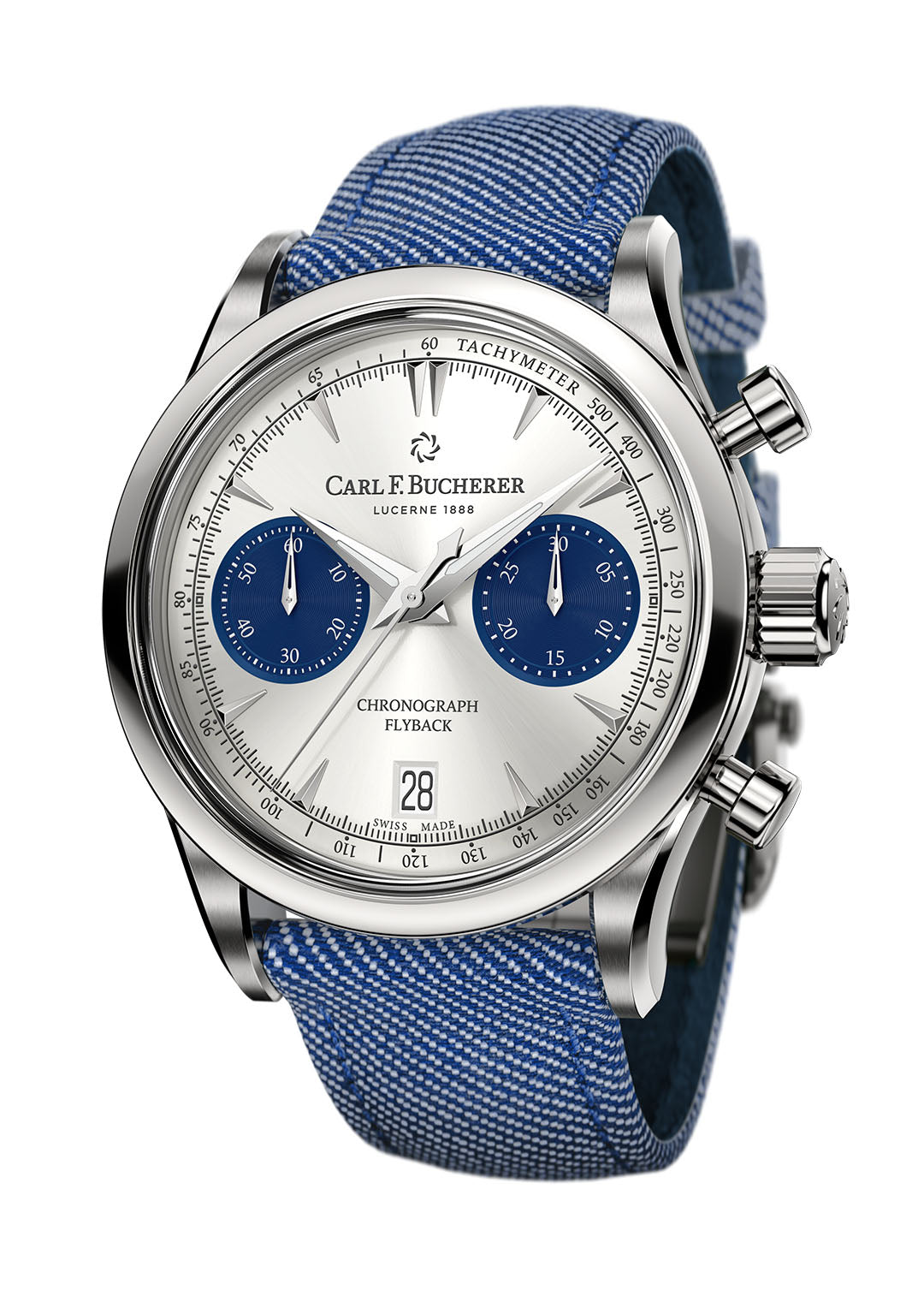 Carl F. Bucherer Manero Flyback Stainless steel Men's Watch - Premium Luxury Product