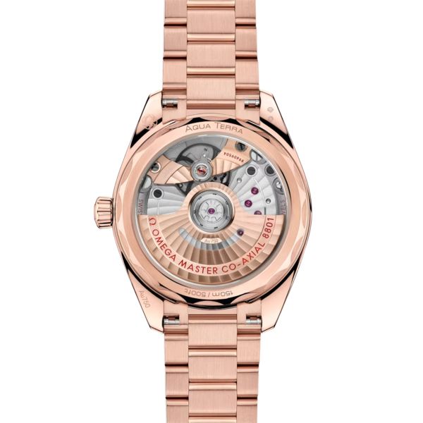 Omega Seamaster Aqua Terra Chronometer 18K Sedna™ gold & Diamonds Unisex Watch - Premium Luxury Product