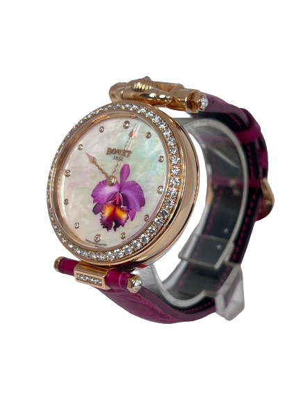 Bovet Amadeo Fleurier 39mm "Orchid" Ladies Watch in 18K Red Gold - Premium Luxury Product
