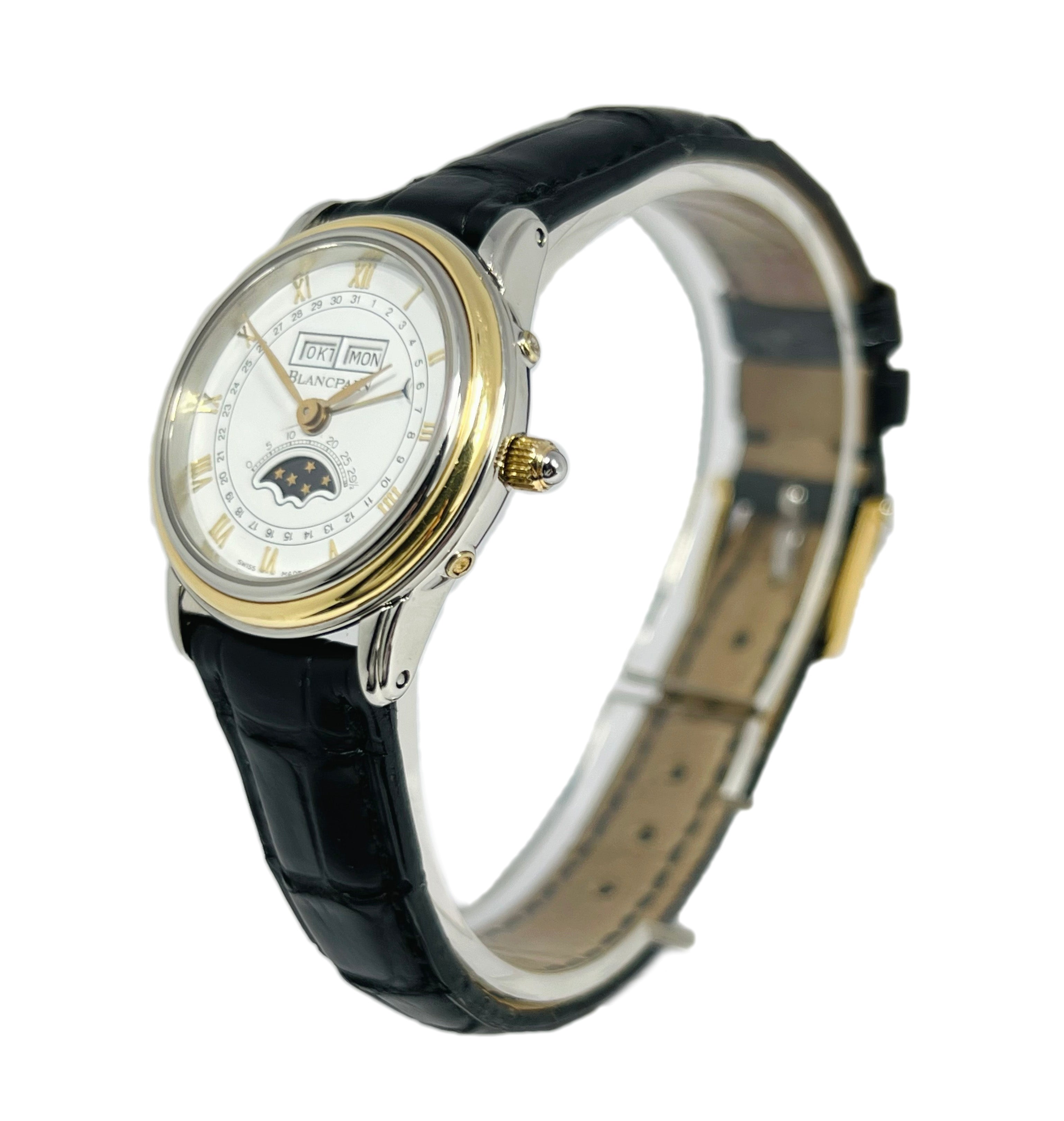 Blancpain Villeret Quantième Complet Stainless steel & Gold Lady's Watch - Premium Luxury Product